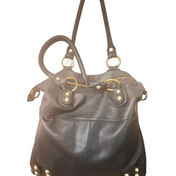 Linea Pelle Black Leather Shoulder Bag - Picture 3 of 12